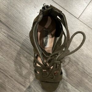 Steve Madden Lace-Up Olive Heels